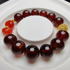 Garnet + Nanjiang red agate Bracelet