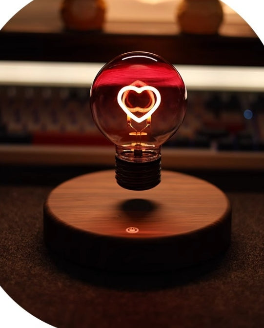 Magnetic Levitation Lamp Heart Shape Bulb