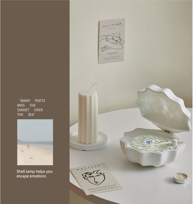 Seashell Bluetooth Speaker & Night Light: 3-in-1 Relaxation Companion with 7 Colors + White Noise