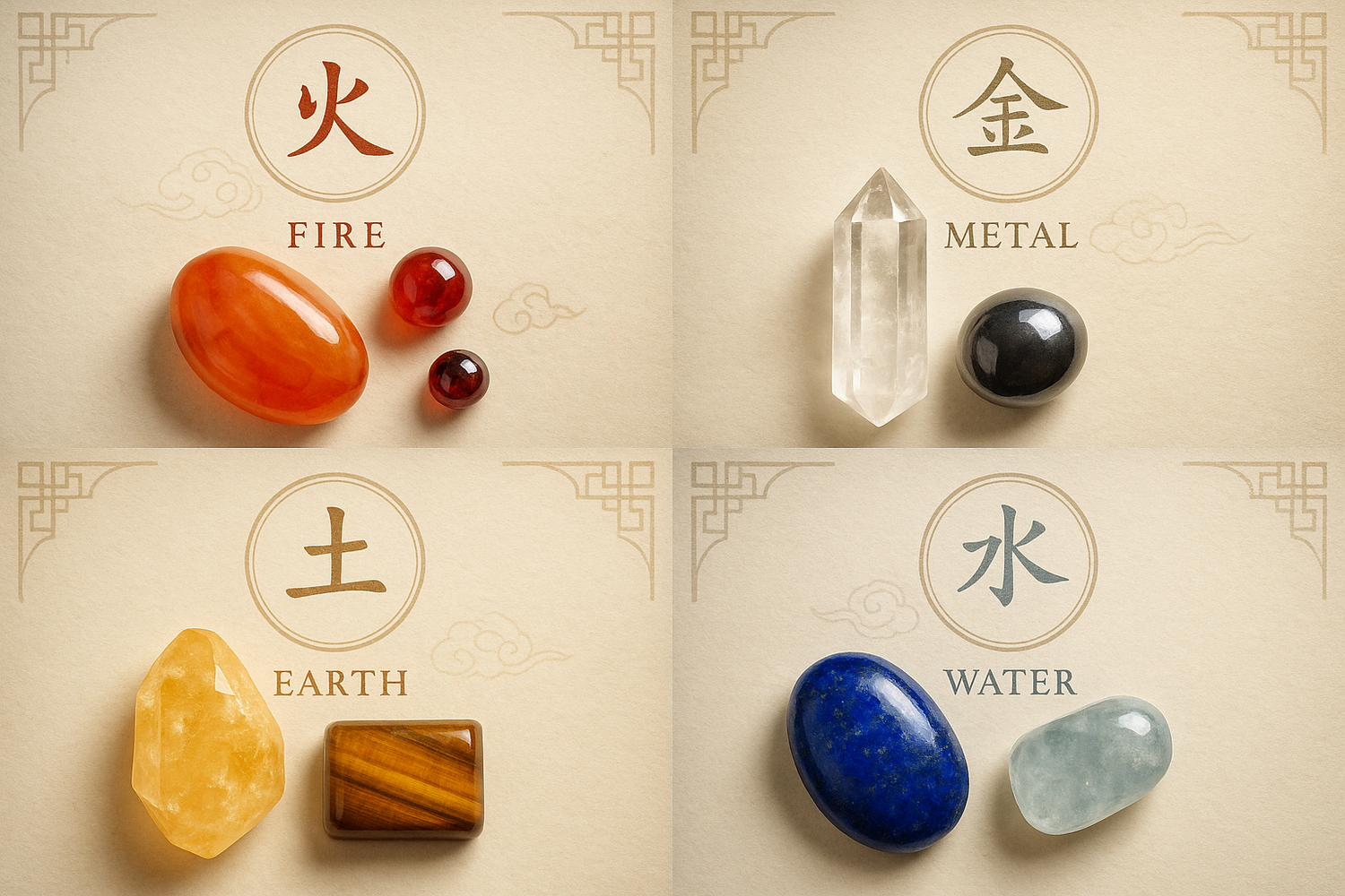 The Five Elements (Wu Xing) Properties  (Traditional Chinese Philosophical System)