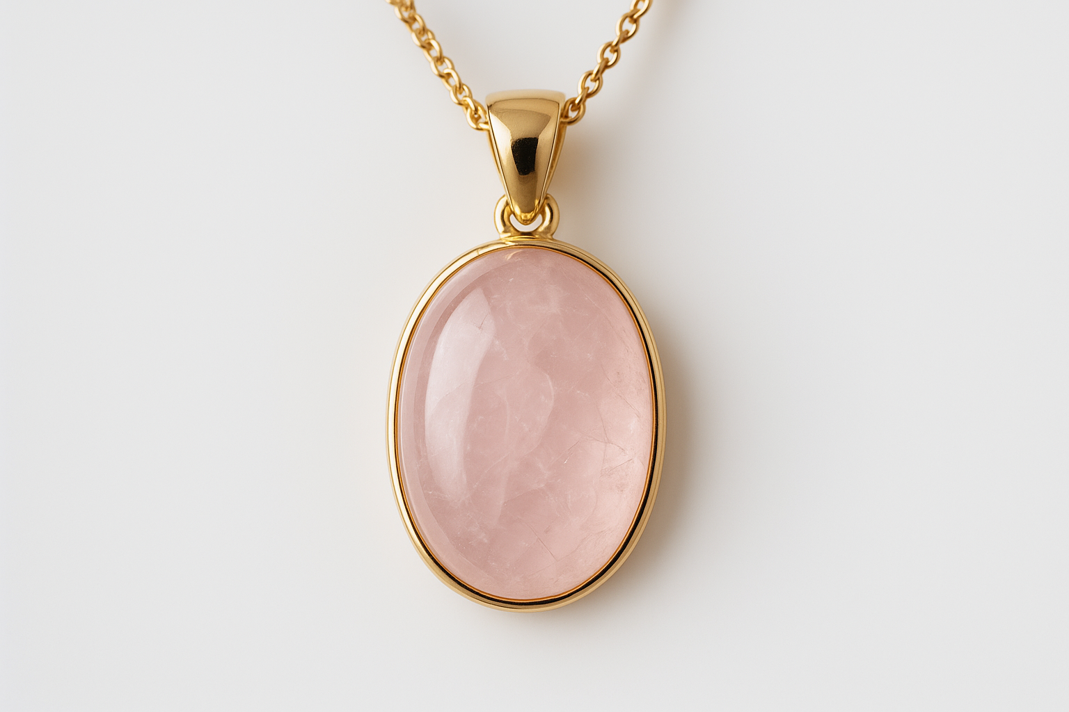 高品质的粉晶吊坠