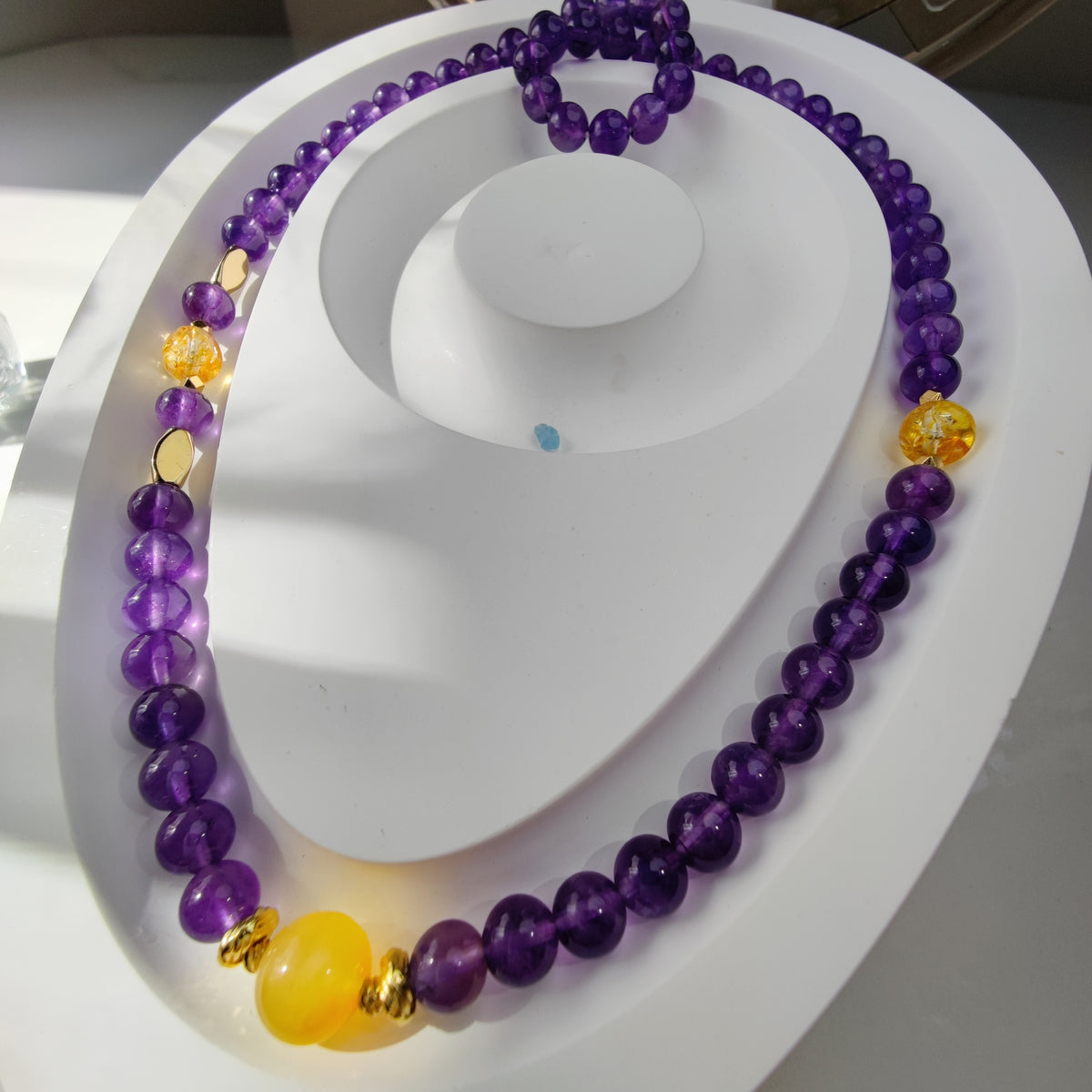 Amethyst Necklace&Bracelet 2-in-1