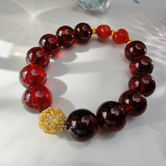 Garnet + Nanjiang red agate Bracelet