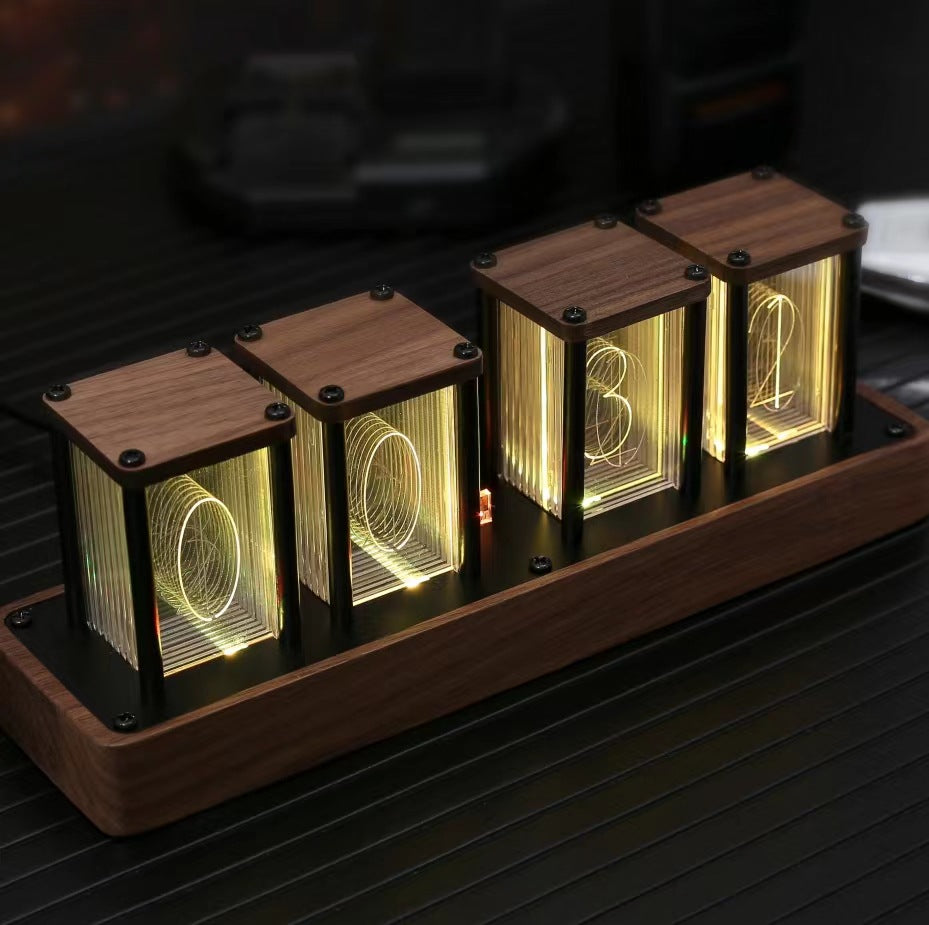Nixie Tube Clock Digital Timer, Support Wi-Fi Time SYNC,12/24H Display