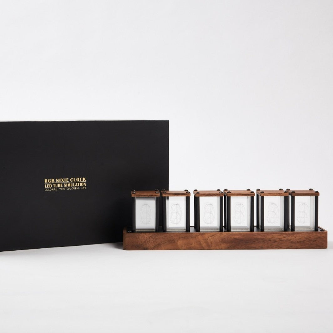 Nixie Tube Clock Digital Timer, Support Wi-Fi Time SYNC,12/24H Display