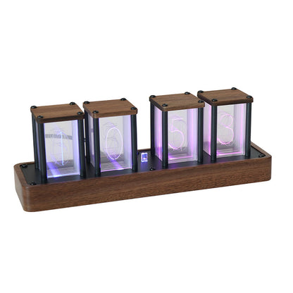 Nixie Tube Clock Digital Timer, Support Wi-Fi Time SYNC,12/24H Display