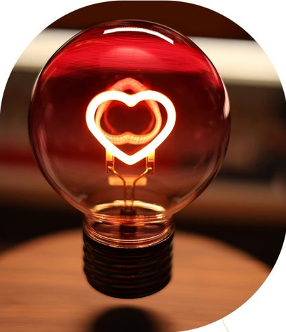 Magnetic Levitation Lamp Heart Shape Bulb