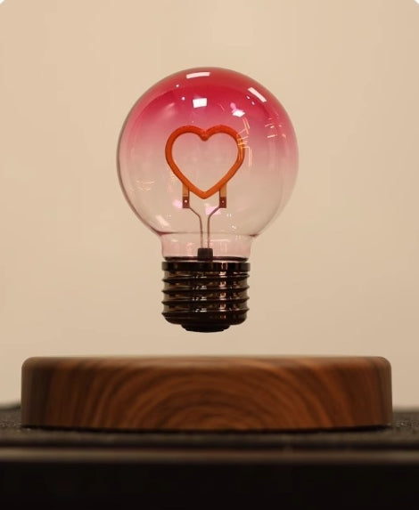 Magnetic Levitation Lamp Heart Shape Bulb
