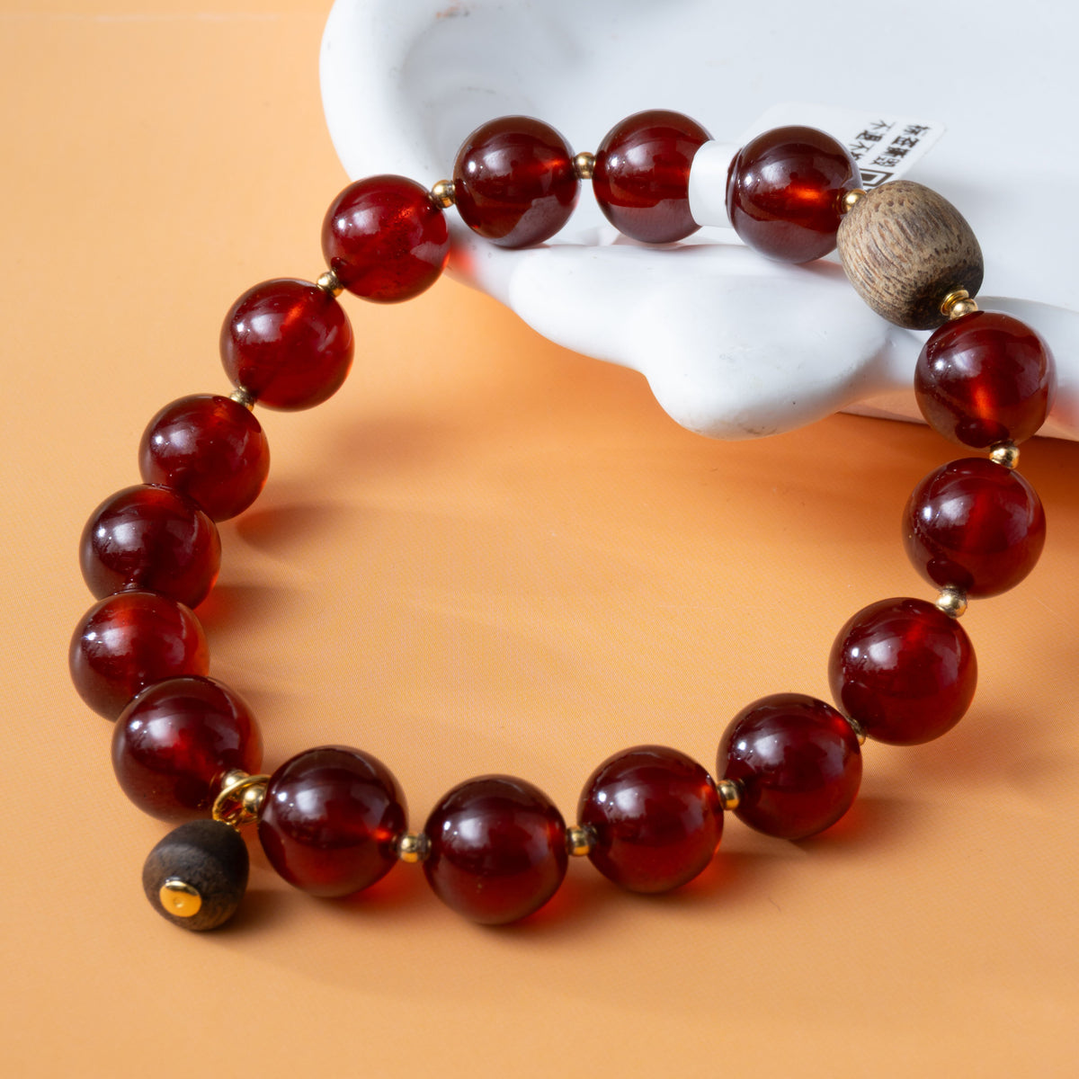 Extra Grade Orange Garnet + Tambac + S925 Bracelet