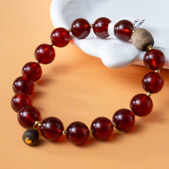 Extra Grade Orange Garnet + Tambac + S925 Bracelet