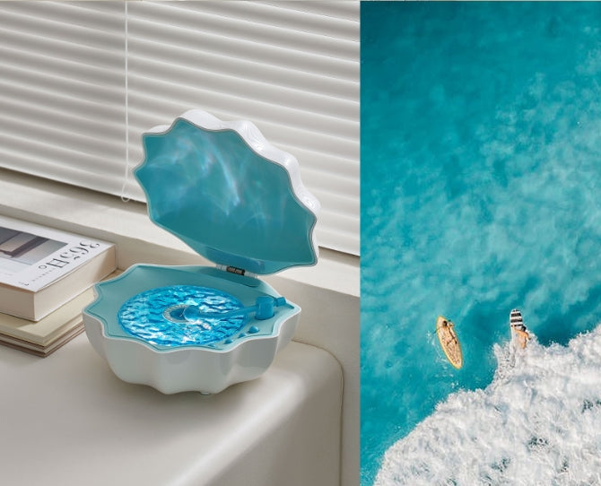 Seashell Bluetooth Speaker & Night Light: 3-in-1 Relaxation Companion with 7 Colors + White Noise