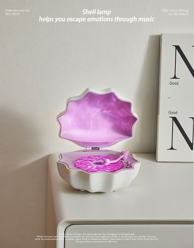 Seashell Bluetooth Speaker & Night Light: 3-in-1 Relaxation Companion with 7 Colors + White Noise